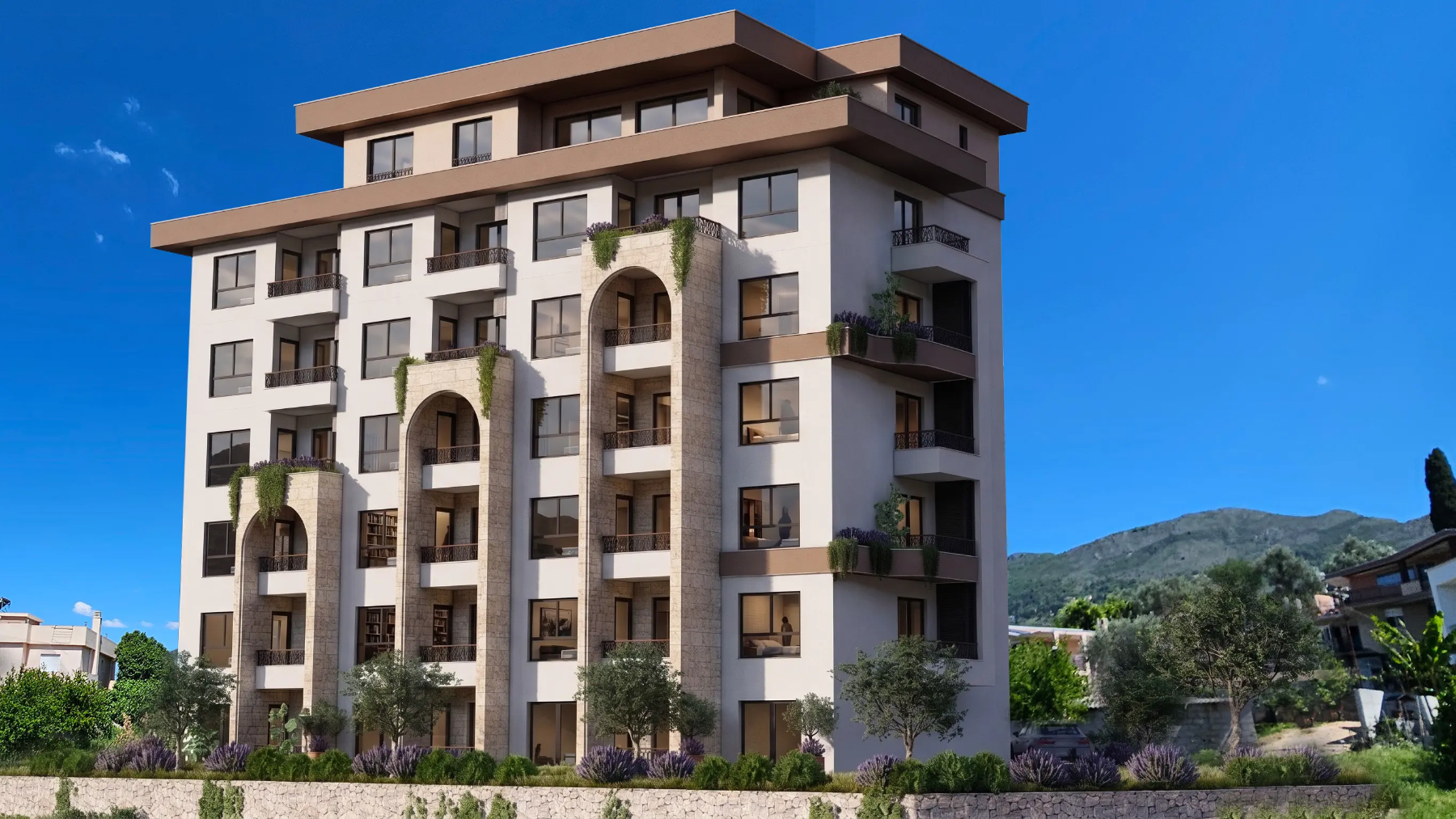 Baliv Residence, Anfahrt von Süden Richtung Norden